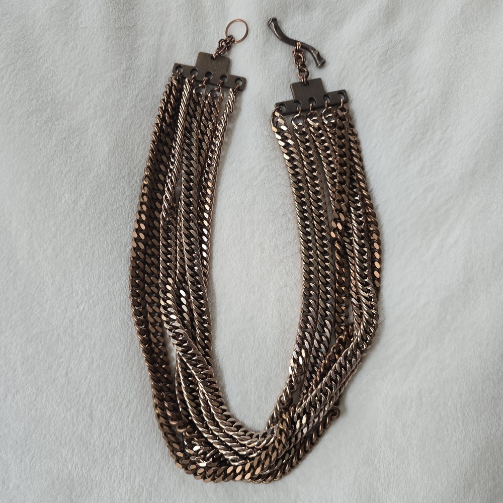 Elegant Multi-Strand Gold Necklace